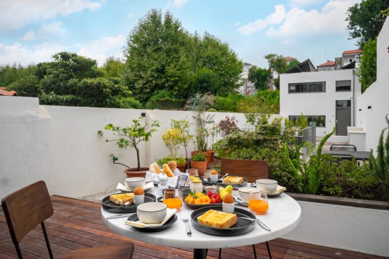 Breakfast on the Terrace, one of life's simple pleasures at Canto De Luz, Porto