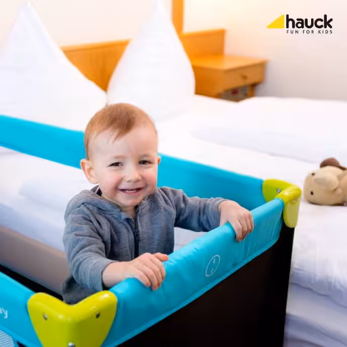 We partner with Hauck for super comfy baby cots