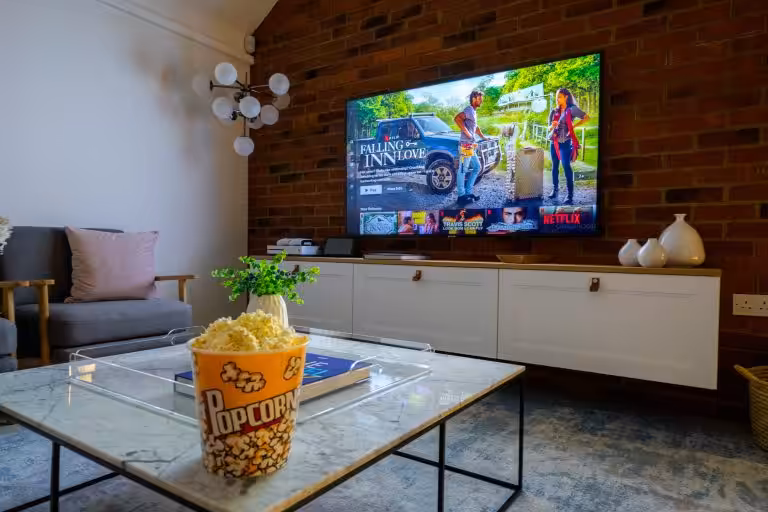 Family Movie Night is a great way to relax after exploring the area