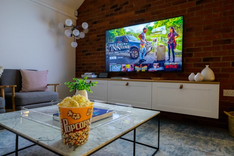 Family Movie Night is a great way to relax after exploring the area