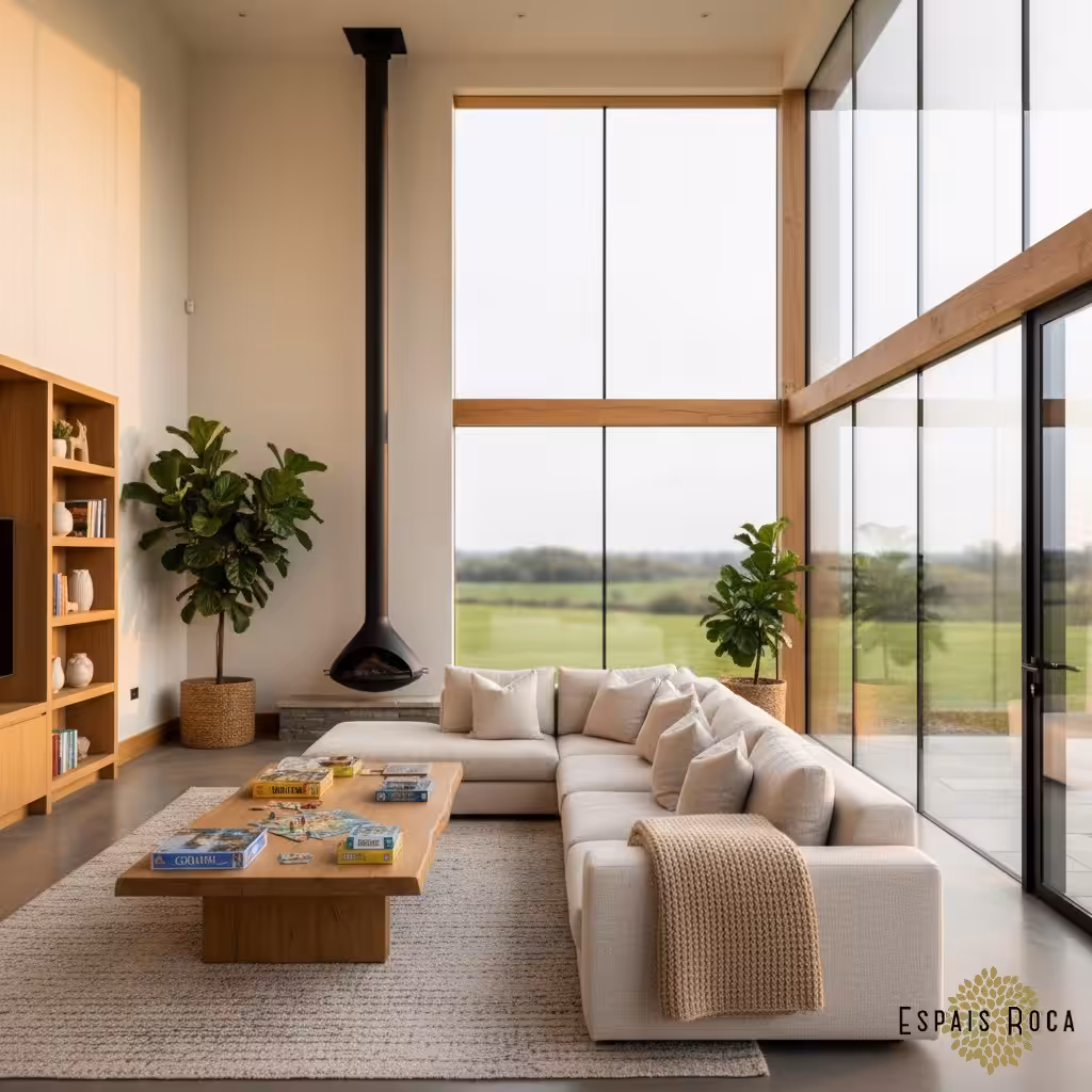 Family-friendly luxury barn living room