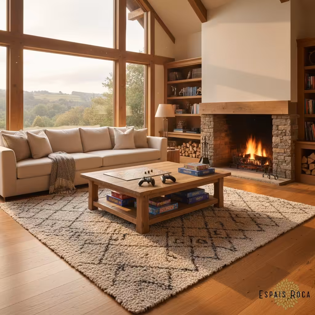Family living room at a luxury barn conversion