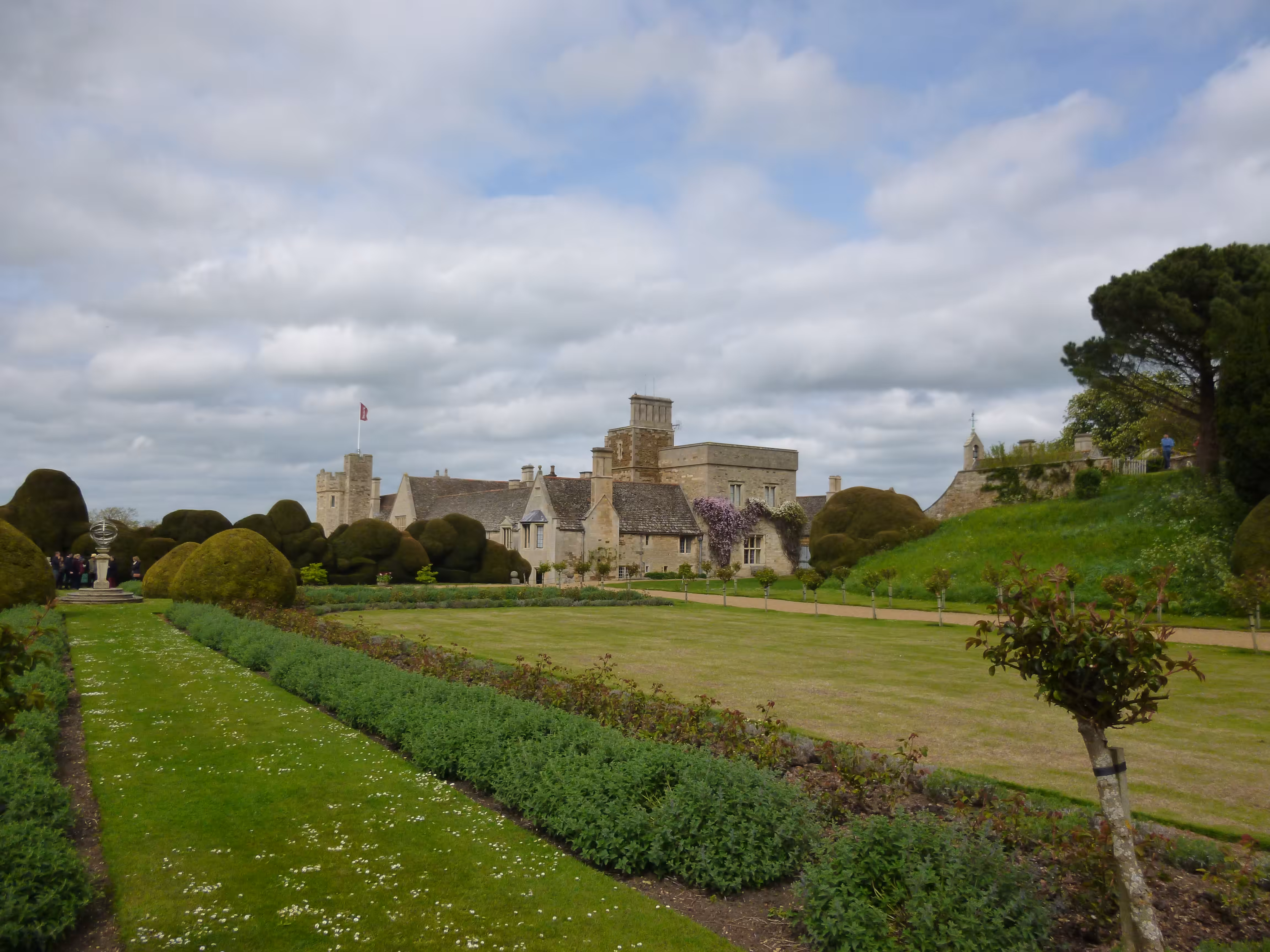 The formal garden at Rockingham Castle, Northamptonshire