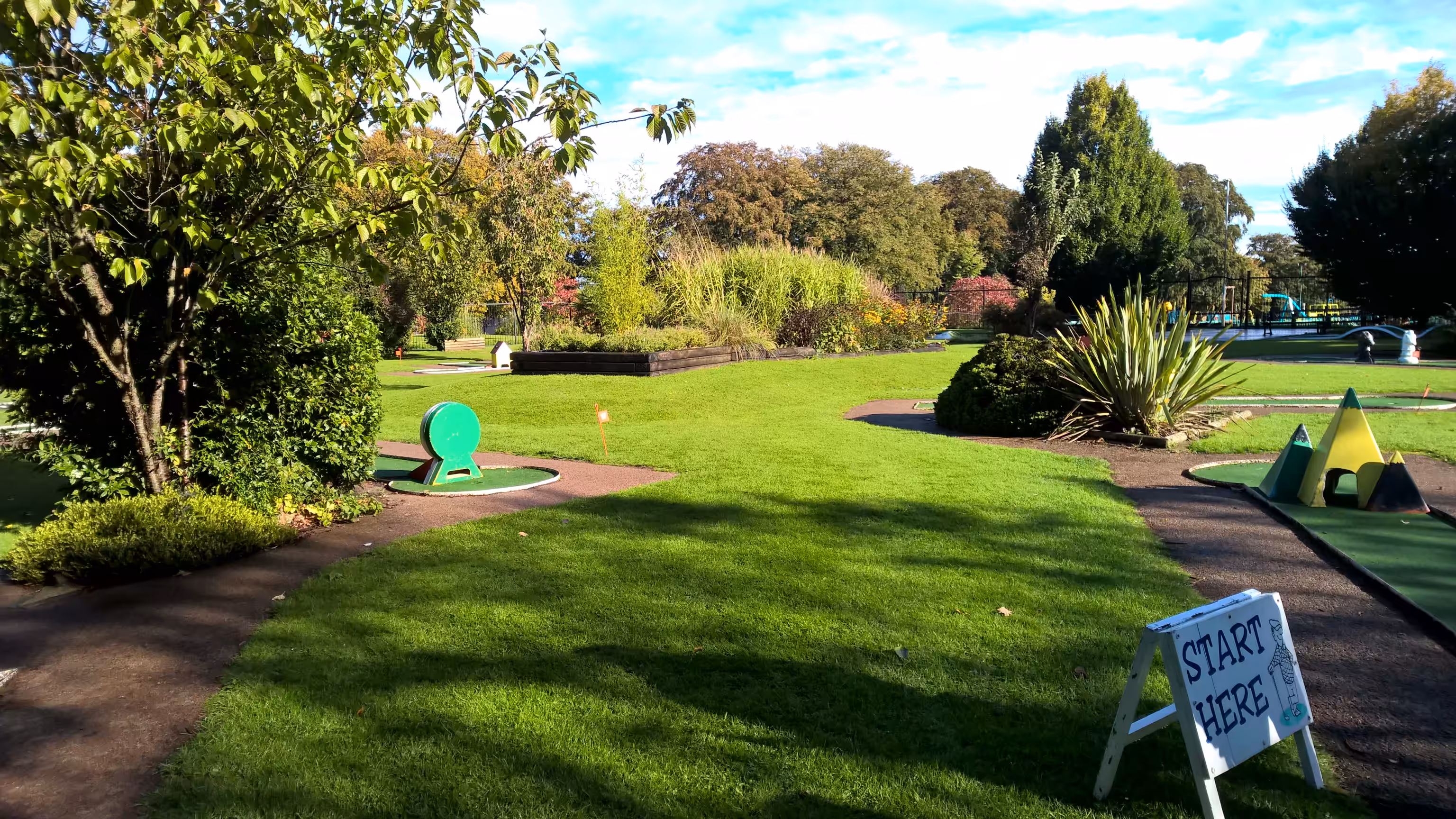 Crazy golf course at Wicksteed Park, Kettering