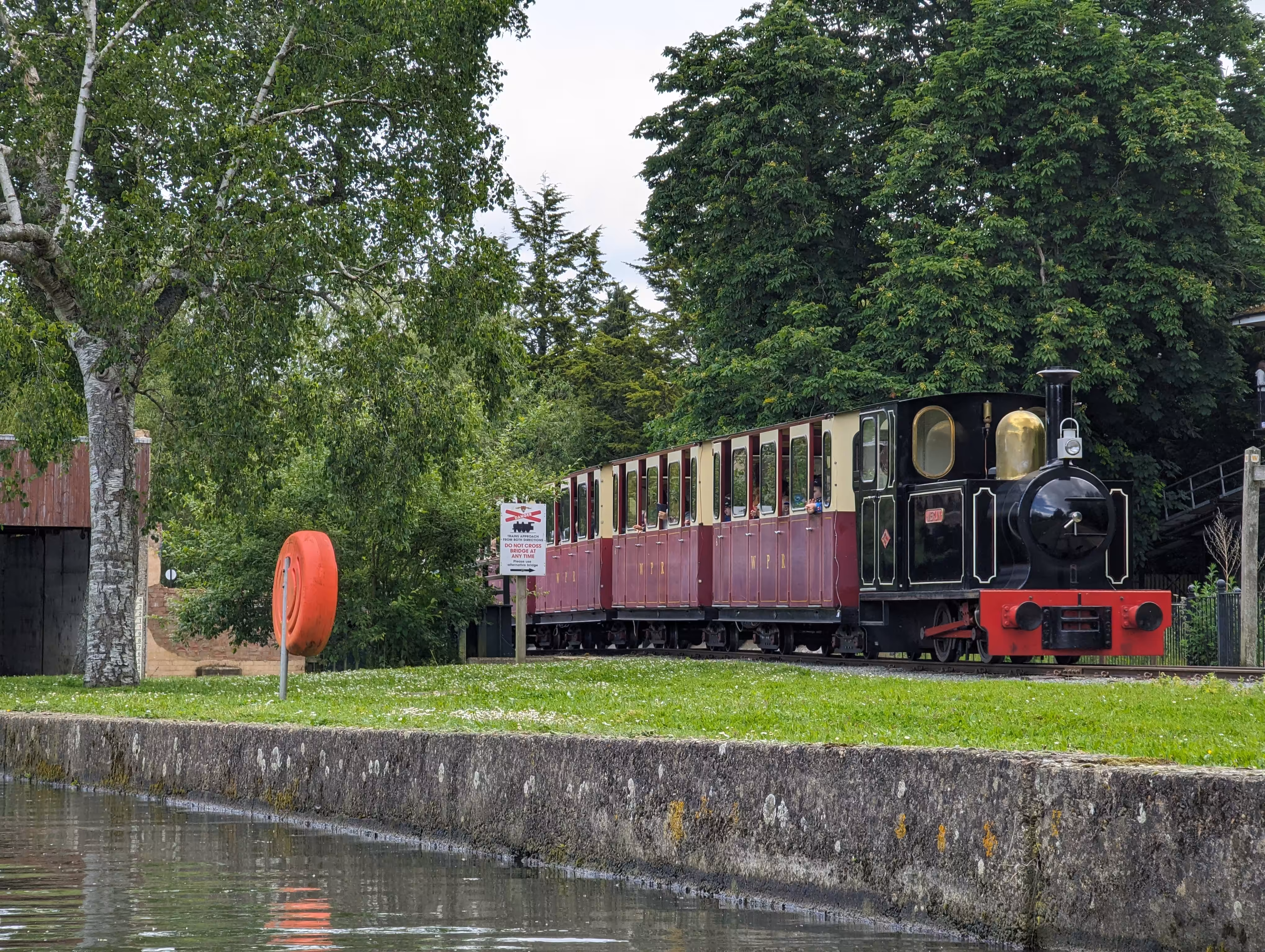 The locomotive Merlin on the Wicksteed Park miniature railway