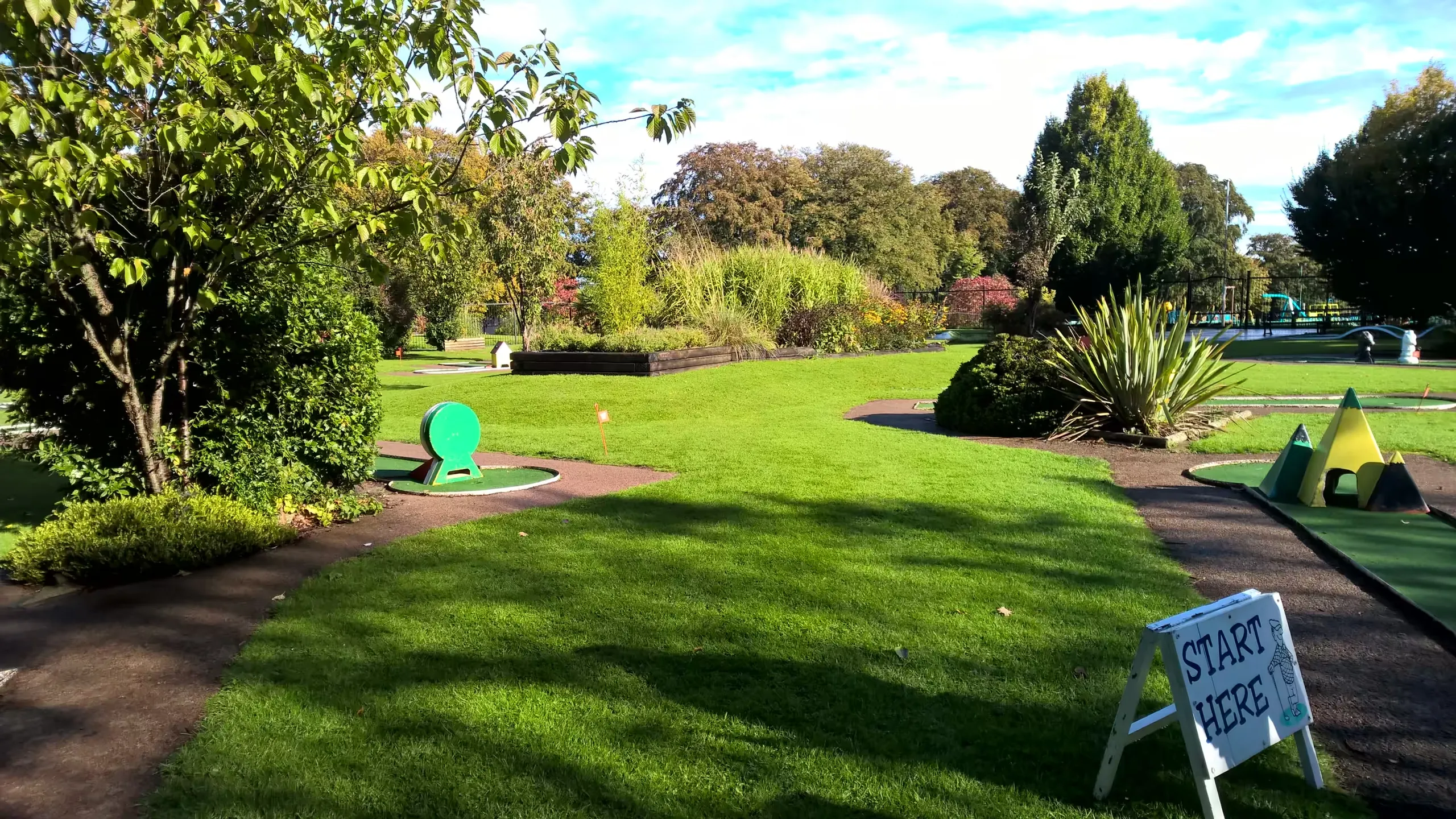 Crazy golf course at Wicksteed Park, Kettering